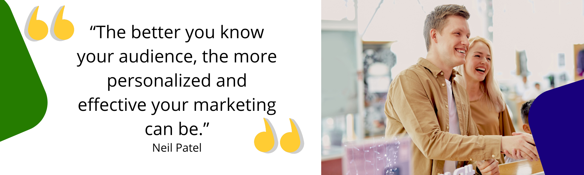 The better you know your audience, the more personalized and effective your marketing can be. Quote by Neil Patel.